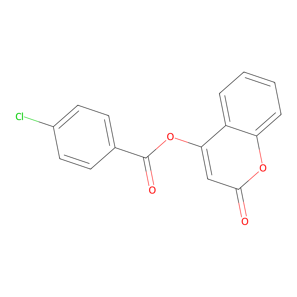 (2-Oxochromen-4-yl) 4-chlorobenzoate molecular structure, CAS 16709-66-3