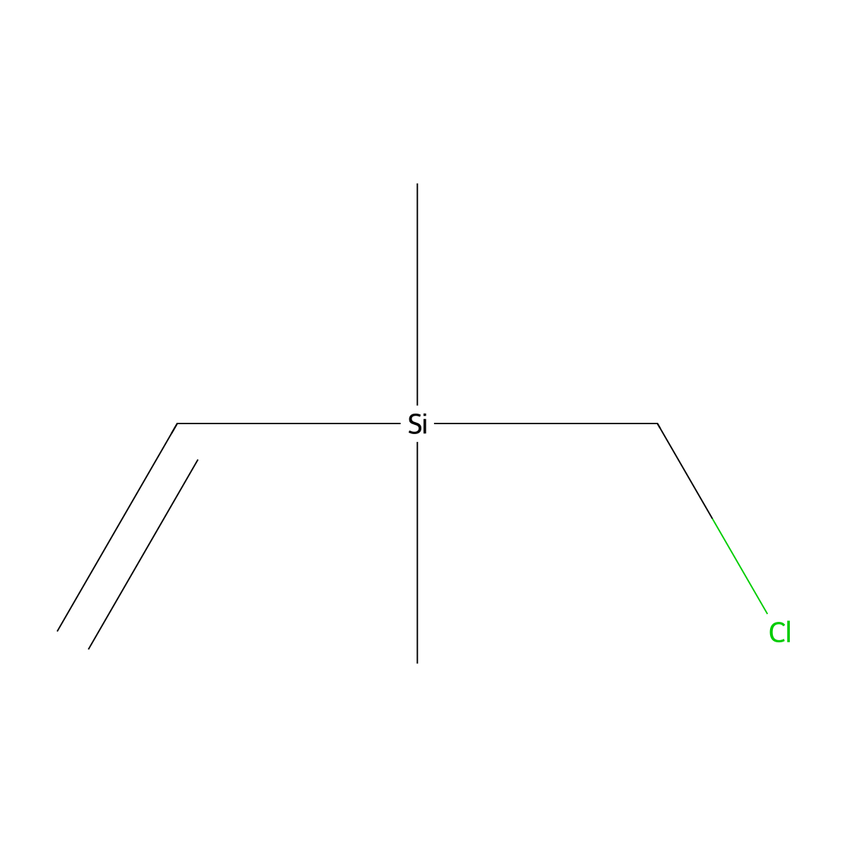 Silane, (chloromethyl)ethenyldimethyl- molecular structure, CAS 16709-86-7