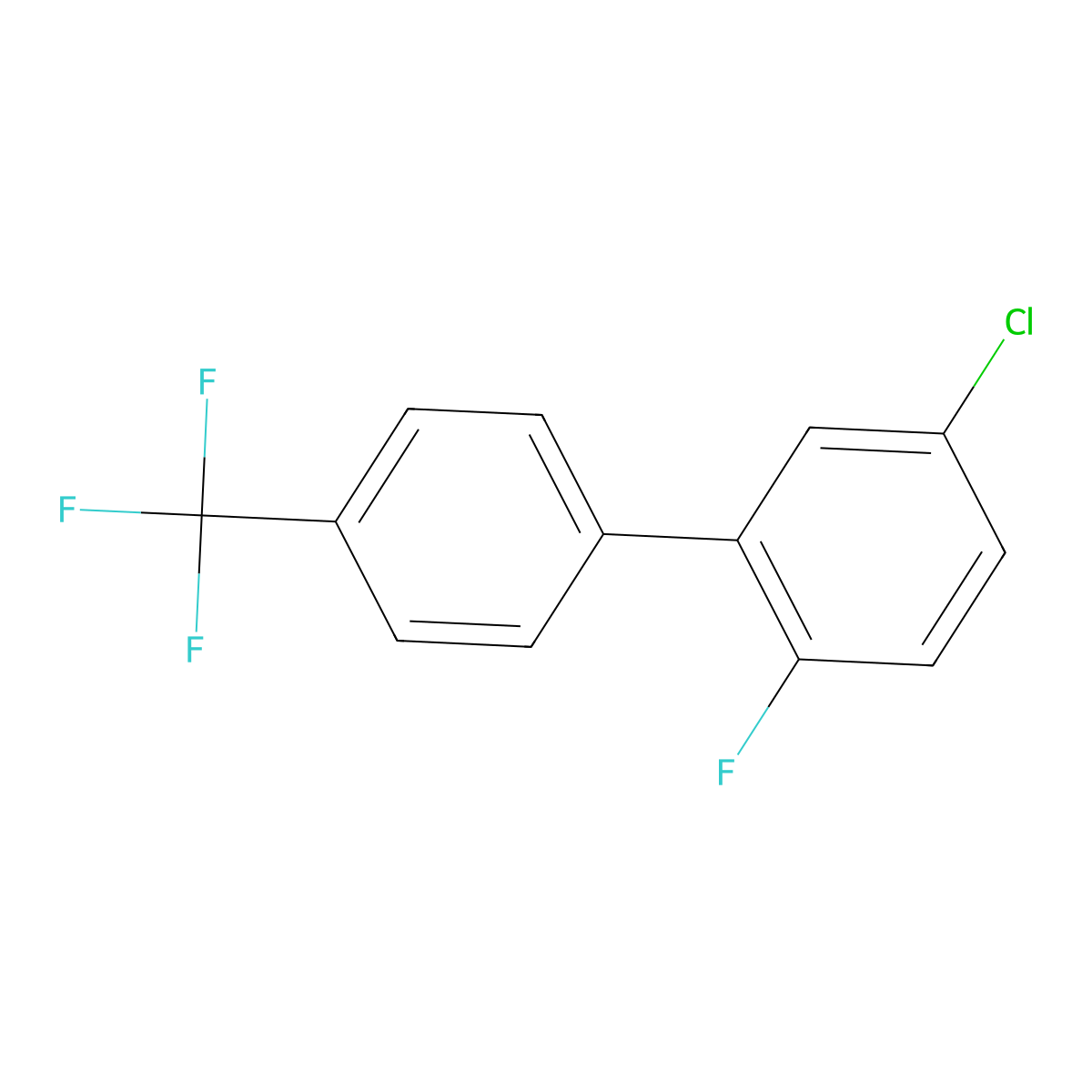 5-Chloro-2-fluoro-4'-(trifluoromethyl)-1,1'-biphenyl molecular structure, CAS 1670987-55-9