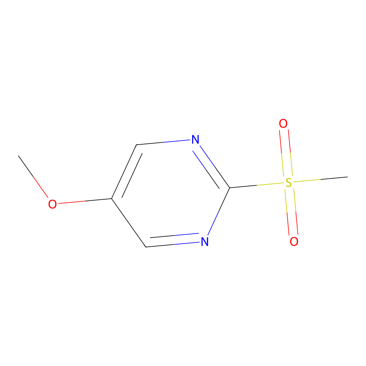2-Methanesulfonyl-5-methoxy-pyrimidine molecular structure, CAS 1671-09-6