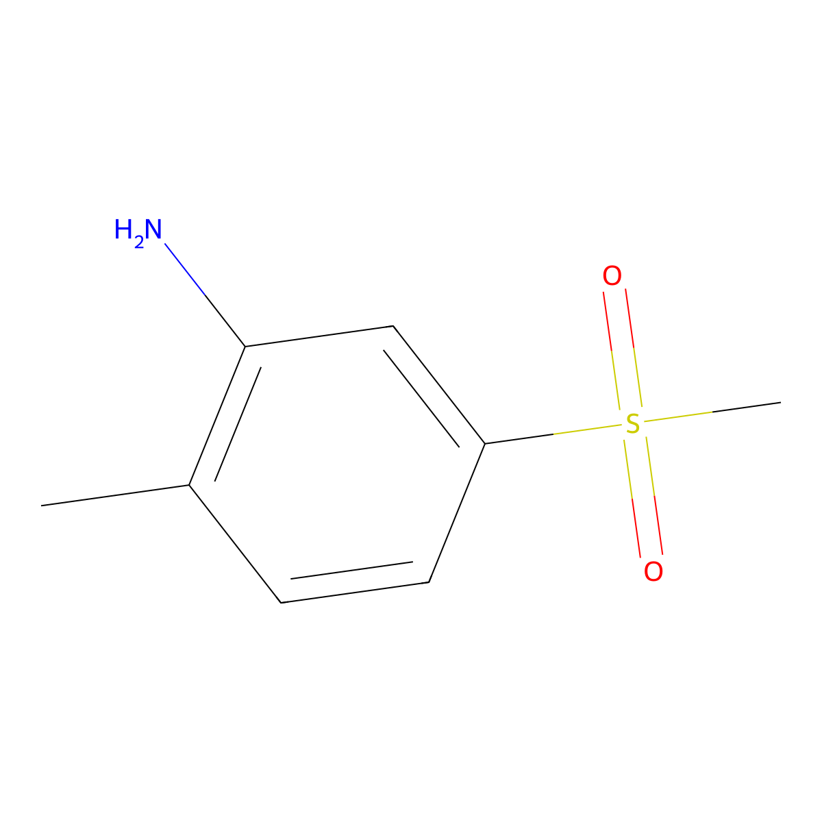 5-Methanesulfonyl-2-methylaniline molecular structure, CAS 1671-48-3