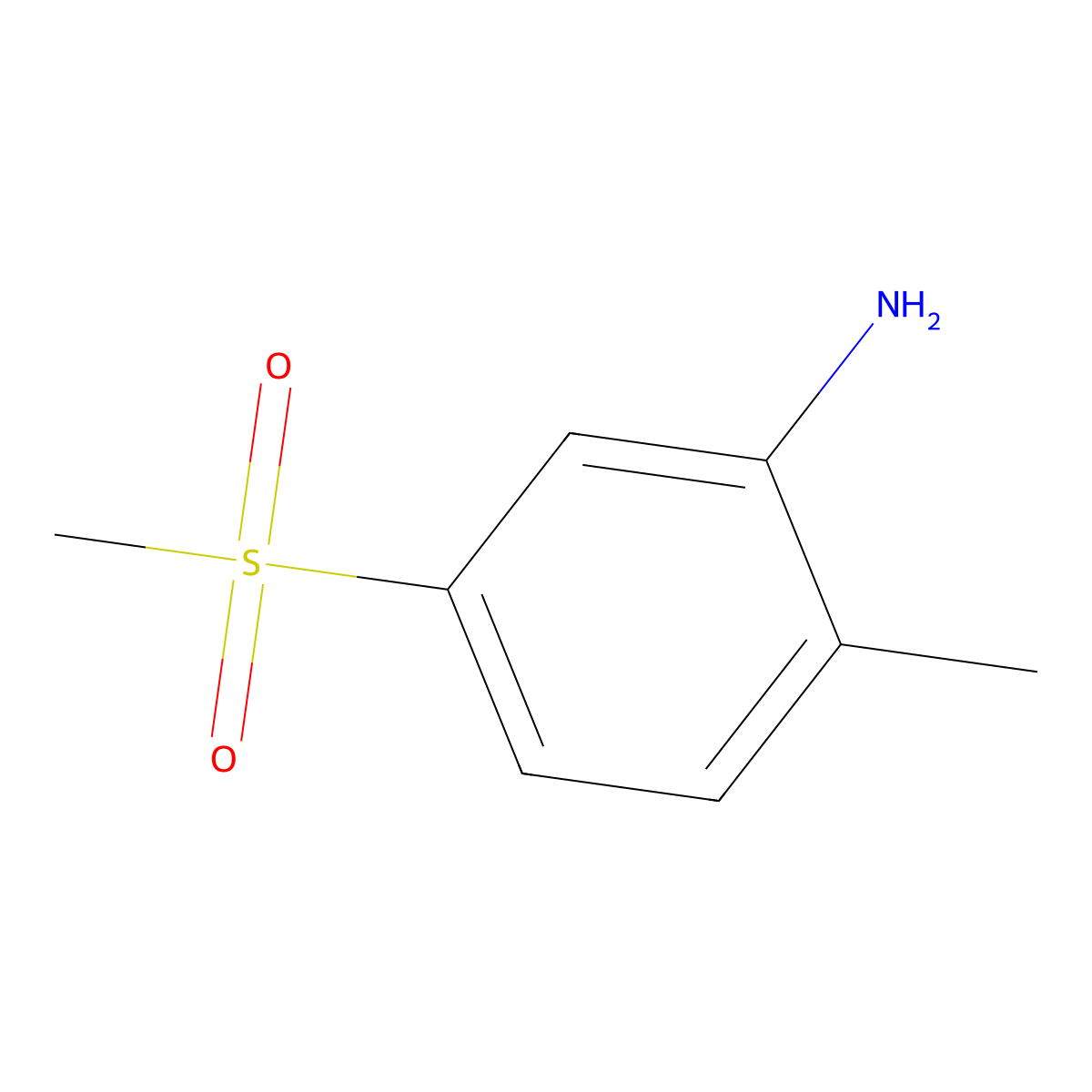 5-Methanesulfonyl-2-methylaniline molecular structure, CAS 1671-48-3