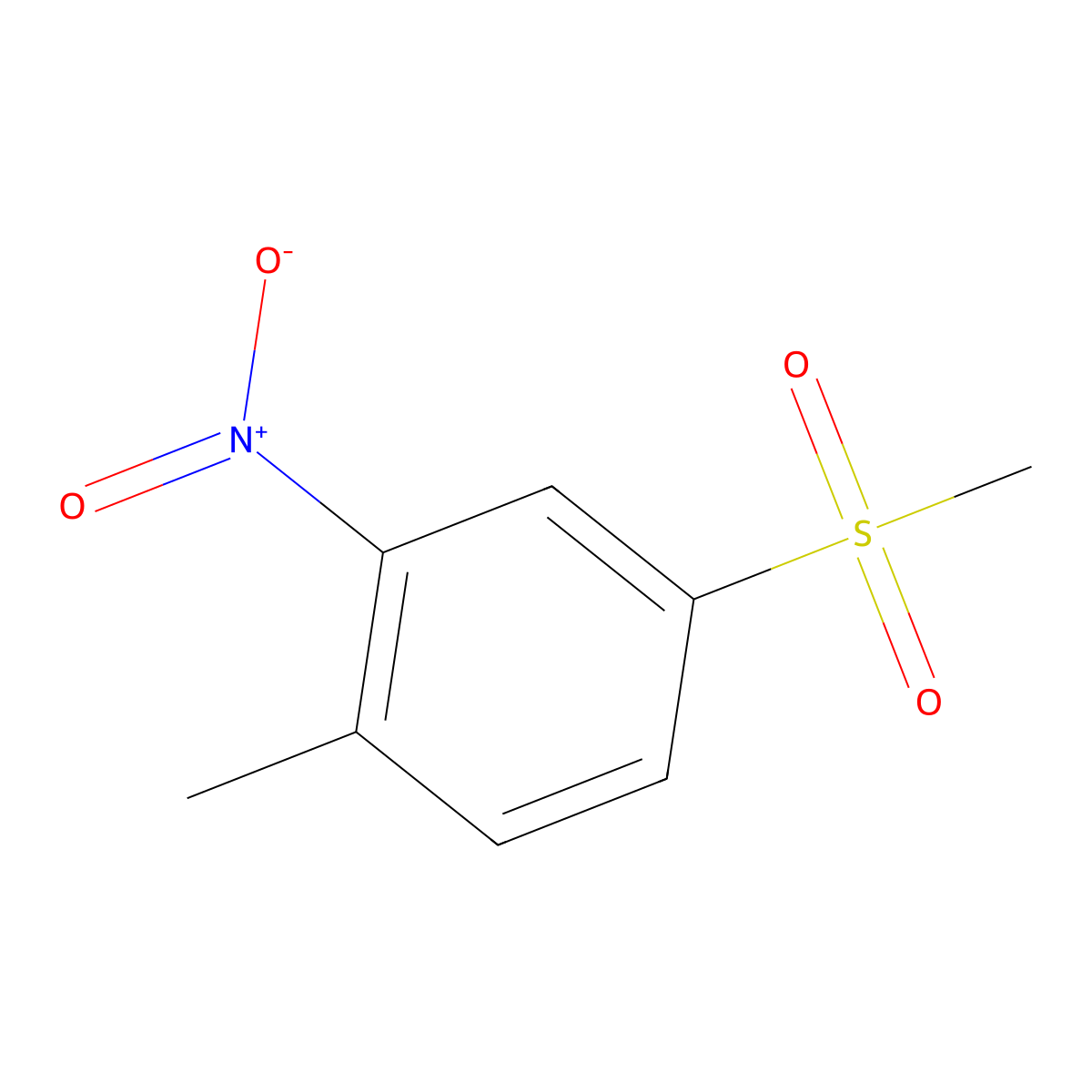 4-Mesyl-2-nitrotoluene molecular structure, CAS 1671-49-4