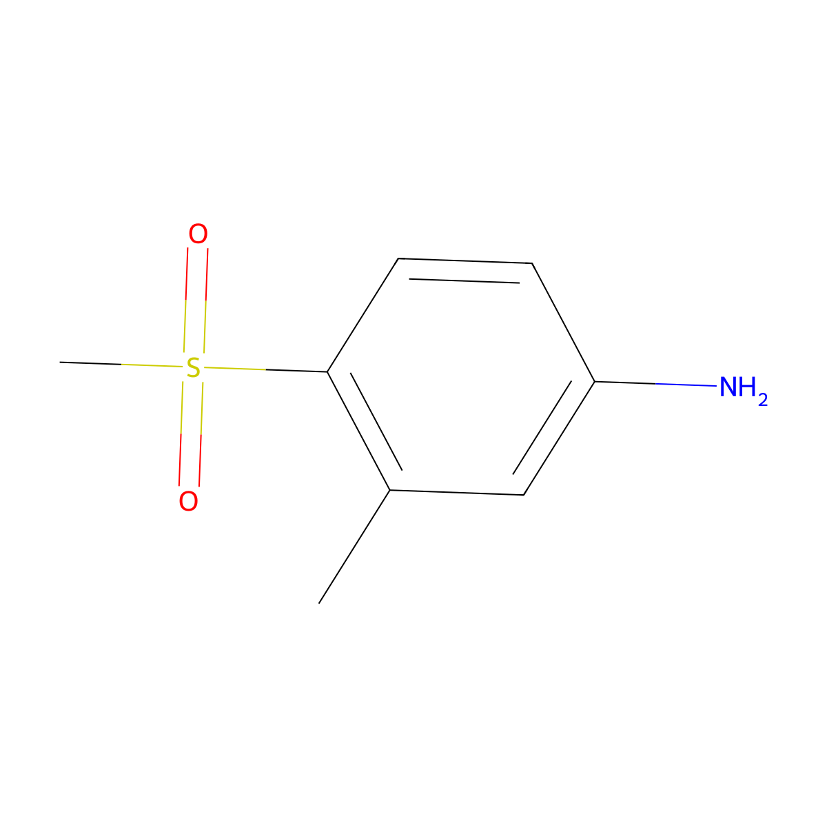 4-Methanesulfonyl-3-methylaniline molecular structure, CAS 1671-50-7