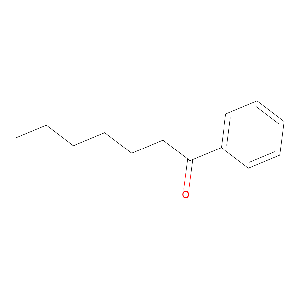 Heptanophenone molecular structure, CAS 1671-75-6