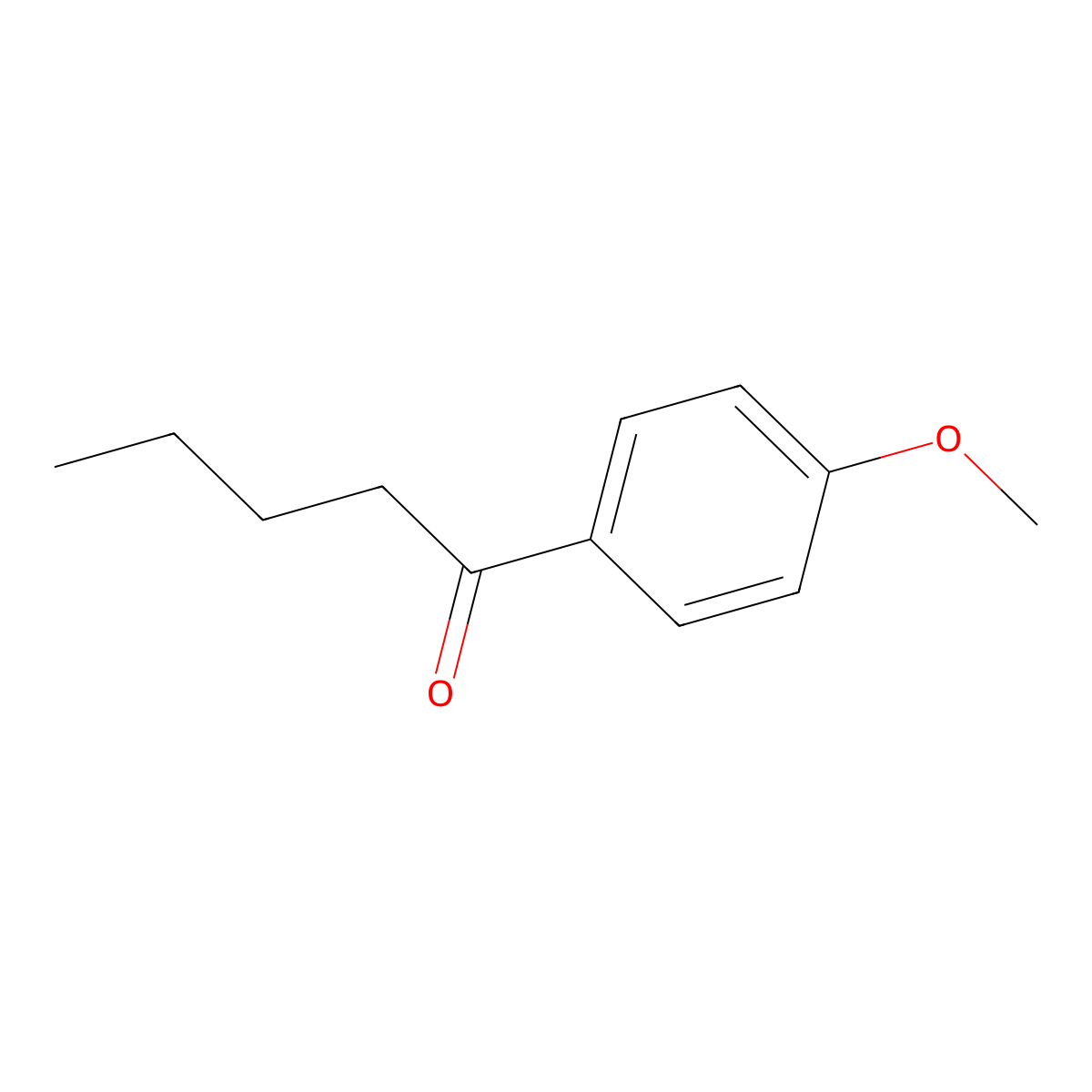 1-(4-Methoxyphenyl)pentan-1-one molecular structure, CAS 1671-76-7
