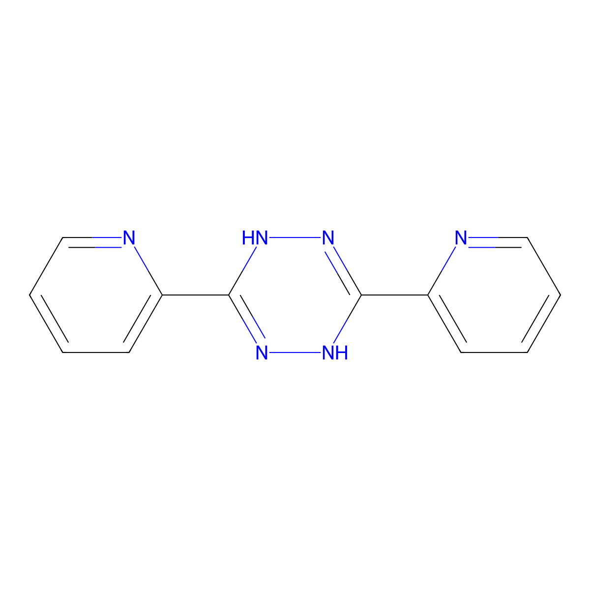 3,6-Di(2-pyridinyl)-1,2-dihydro-1,2,4,5-tetraazine molecular structure, CAS 1671-86-9