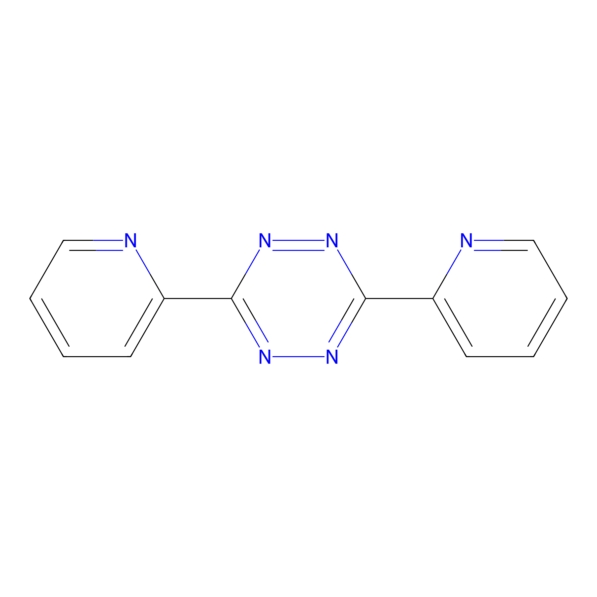 3,6-Bis(2-pyridyl)-1,2,4,5-tetrazine molecular structure, CAS 1671-87-0