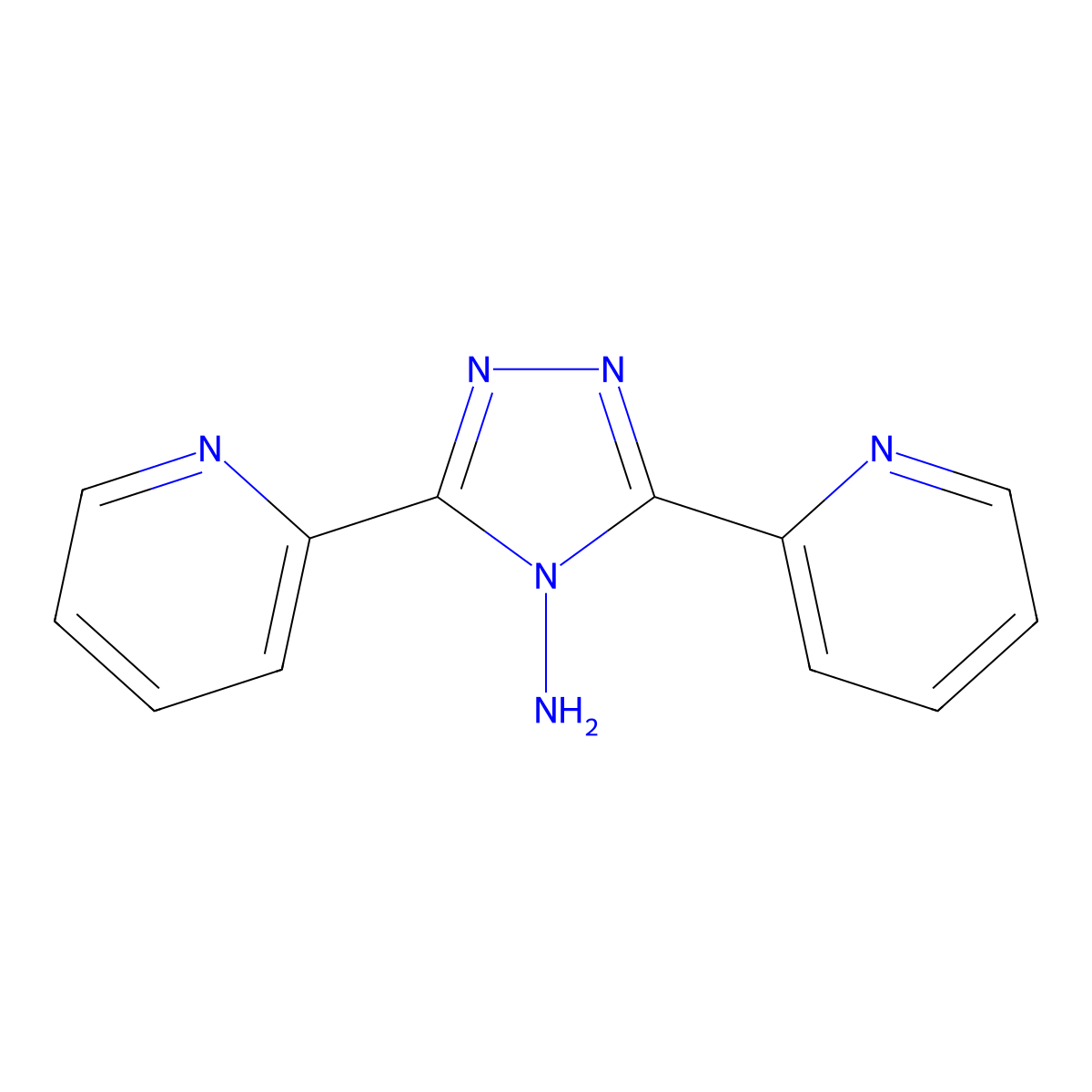 4-Amino-3,5-di-2-pyridyl-4H-1,2,4-triazole molecular structure, CAS 1671-88-1