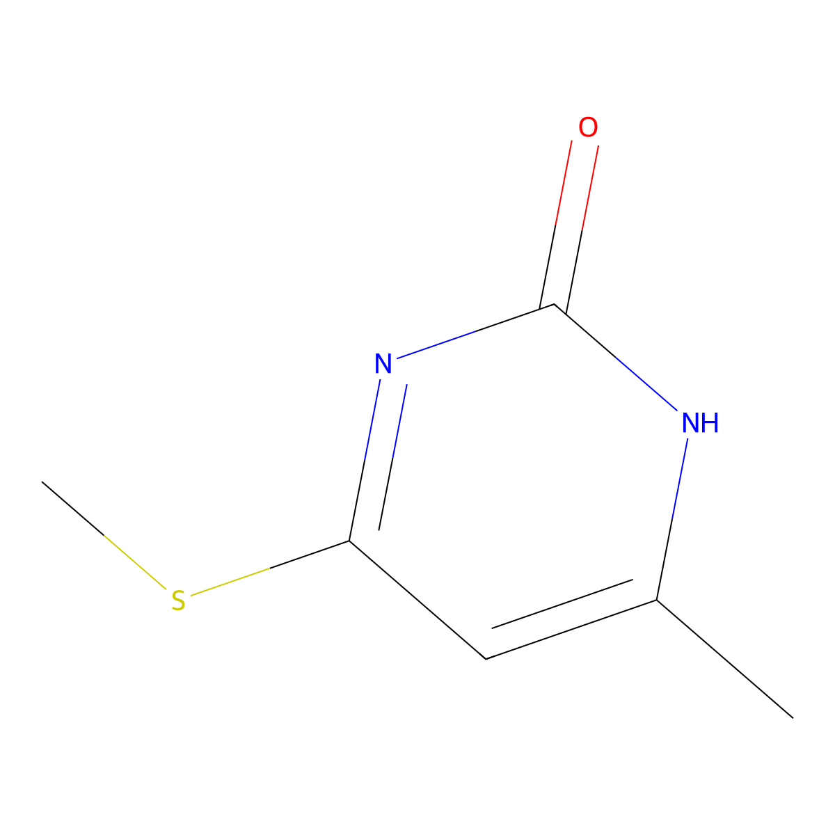2-Hydroxy-4-methyl-6-(methylthio)pyrimidine molecular structure, CAS 16710-11-5