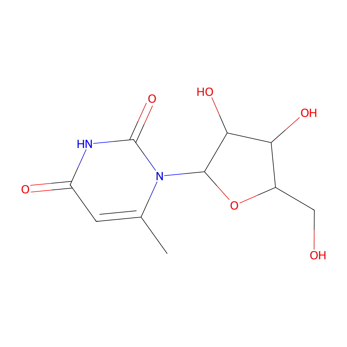 6-Methyluridine molecular structure, CAS 16710-13-7