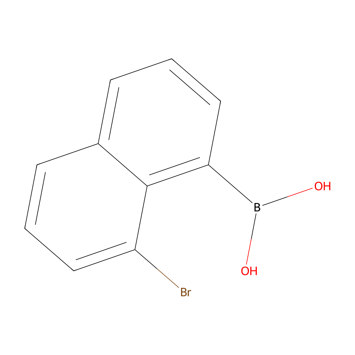 (8-Bromonaphthalen-1-yl)boronic acid molecular structure, CAS 167105-03-5
