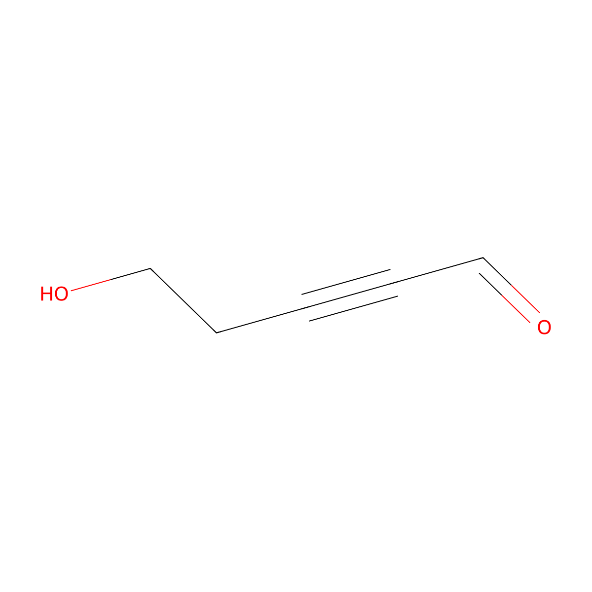 5-Hydroxypent-2-ynal molecular structure, CAS 167107-43-9