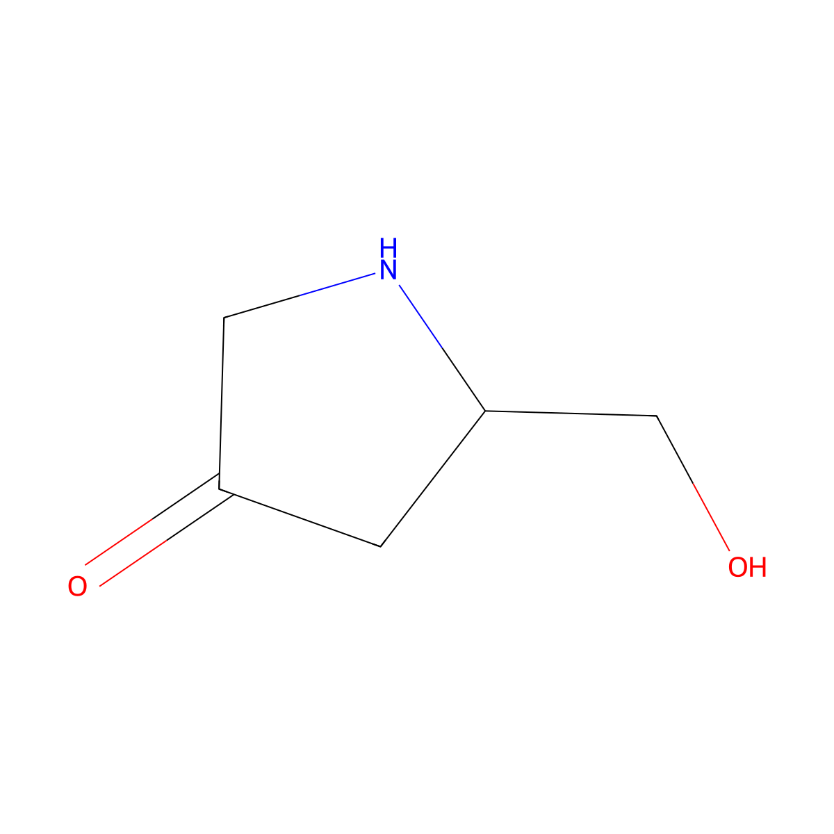 (5S)-5-(hydroxymethyl)pyrrolidin-3-one molecular structure, CAS 1671121-24-6
