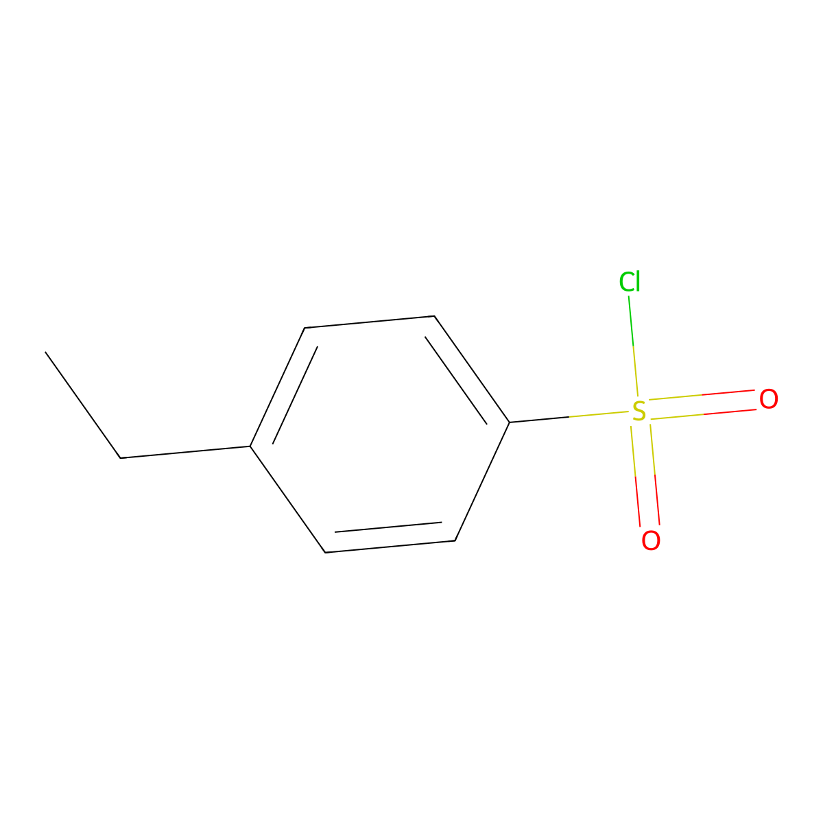 4-Ethylbenzene-1-sulfonyl chloride molecular structure, CAS 16712-69-9