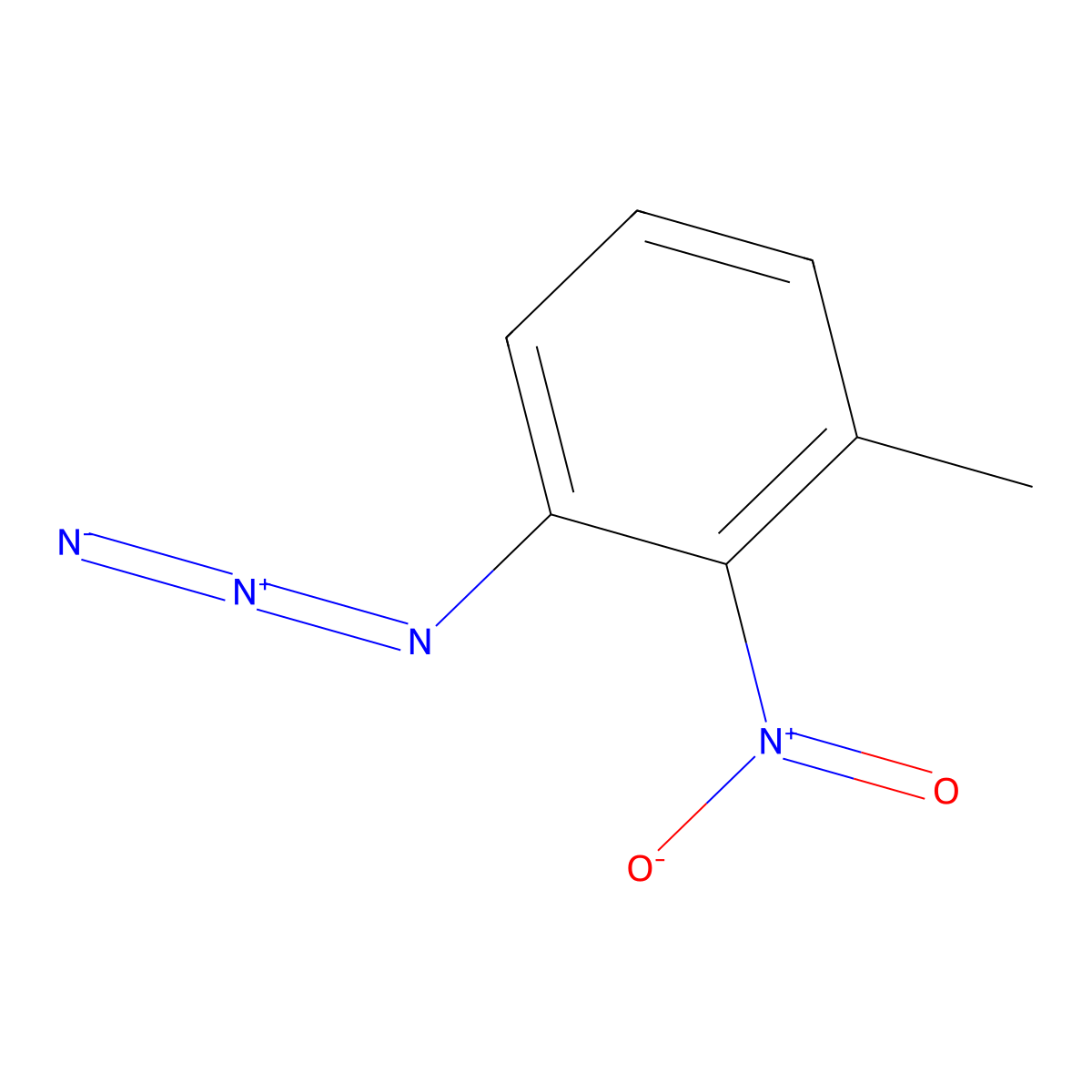 1-Azido-3-methyl-2-nitrobenzene molecular structure, CAS 16714-20-8