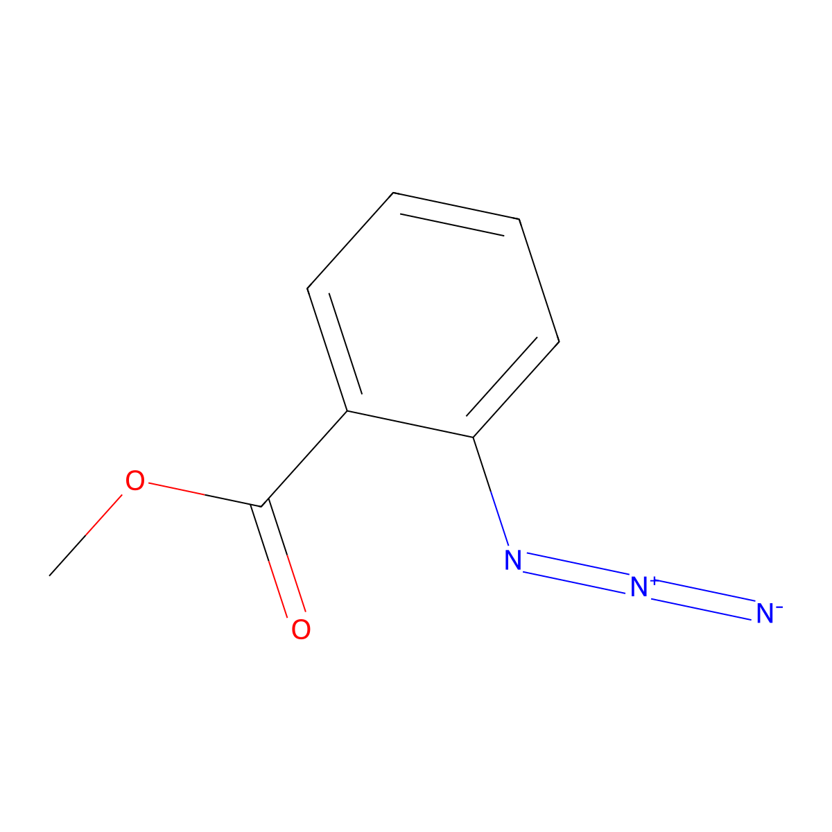 Methyl 2-azidobenzoate molecular structure, CAS 16714-23-1