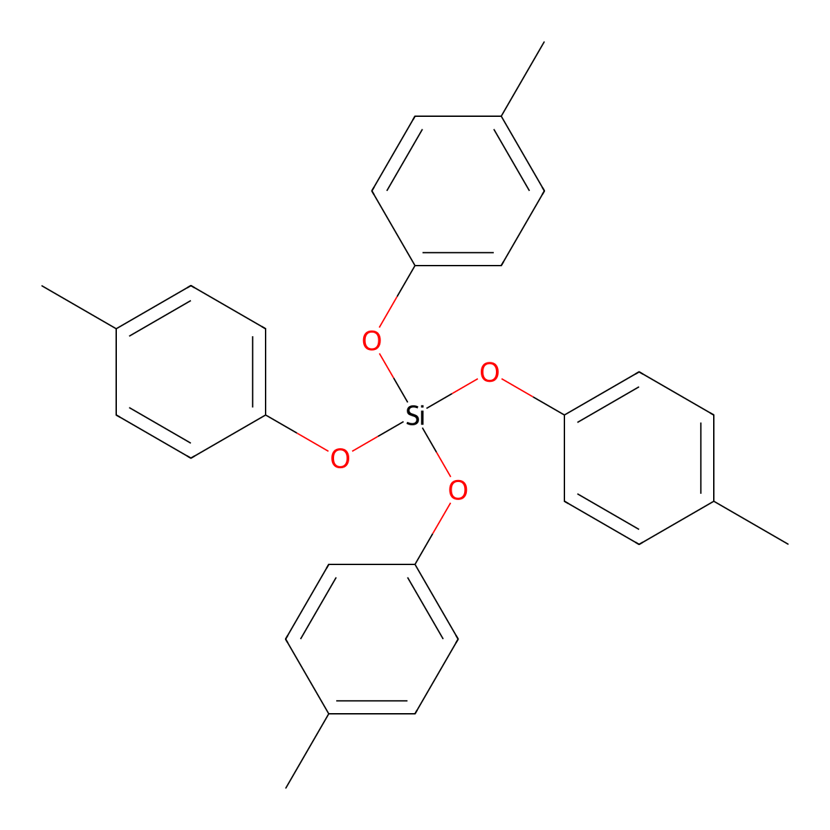 Tetrakis(4-methylphenyl) orthosilicate molecular structure, CAS 16714-41-3