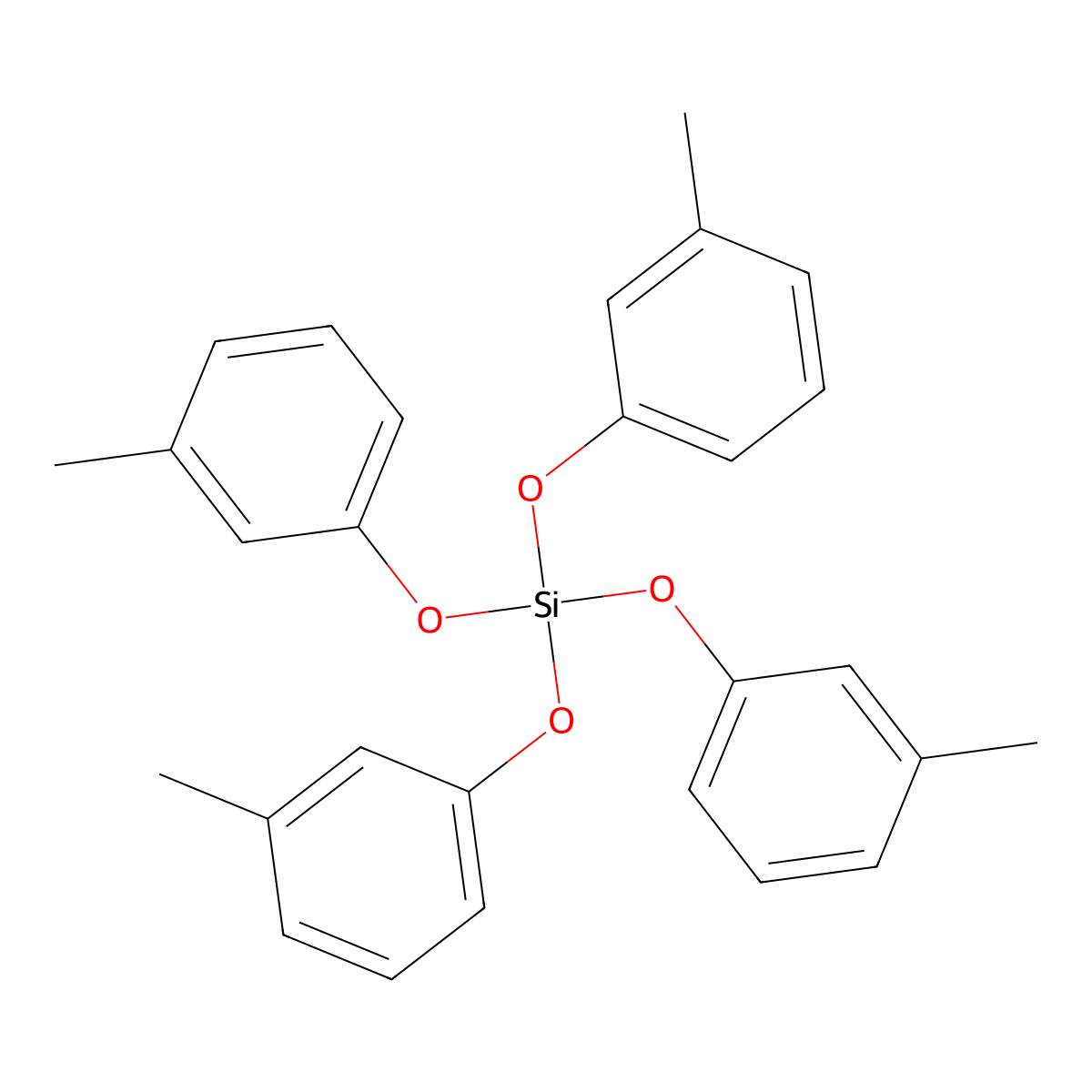 Silicic acid (H4SiO4), tetrakis(3-methylphenyl) ester molecular structure, CAS 16714-54-8