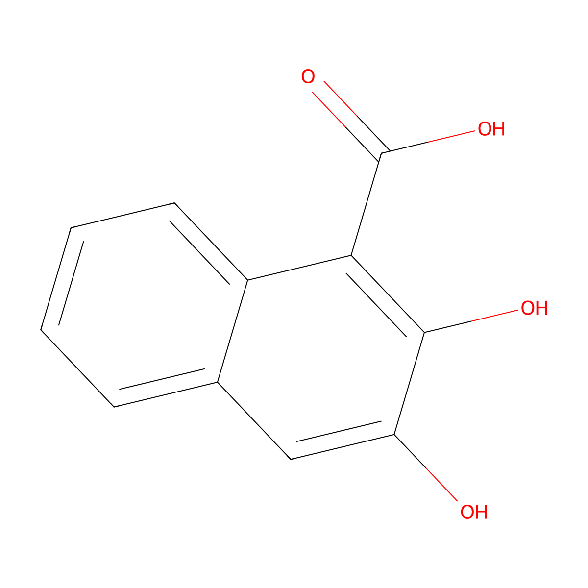 1-Naphthoic acid, 2,3-dihydroxy- molecular structure, CAS 16715-77-8