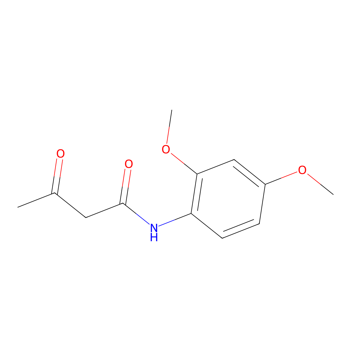 Butanamide, N-(2,4-dimethoxyphenyl)-3-oxo- molecular structure, CAS 16715-79-0
