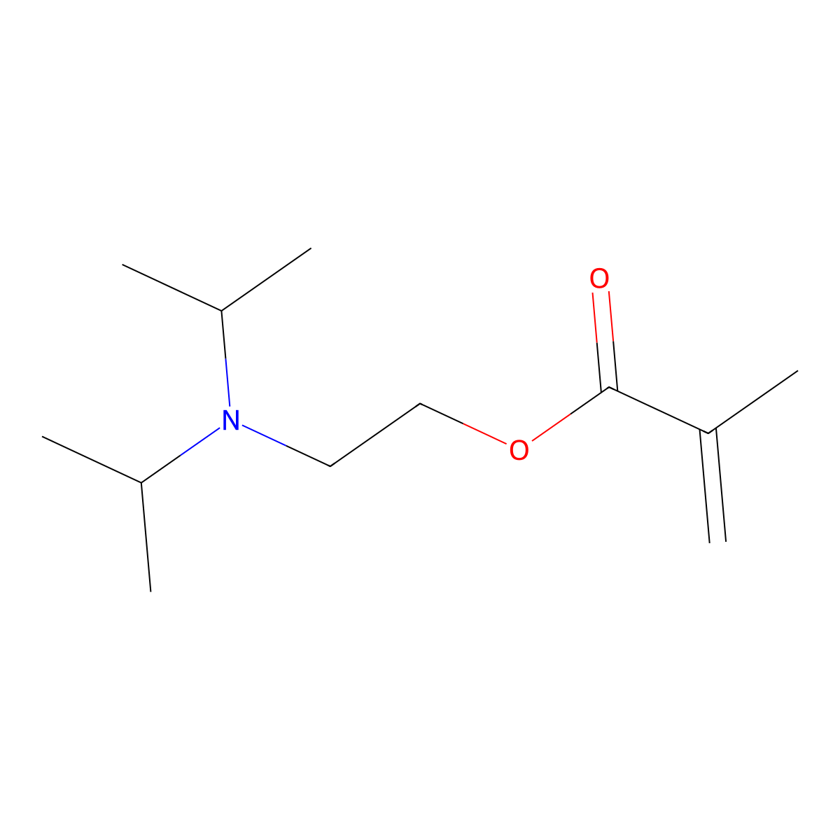 2-(Diisopropylamino)ethyl methacrylate molecular structure, CAS 16715-83-6