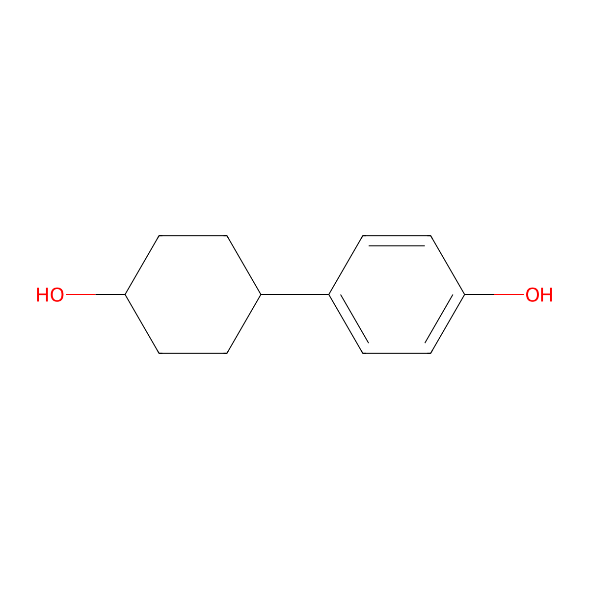 4-(cis-4-Hydroxycyclohexyl)phenol molecular structure, CAS 16715-88-1