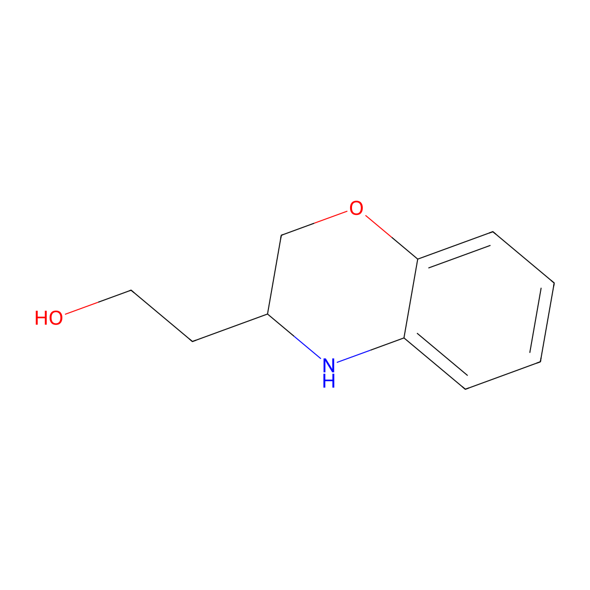 2-(3,4-dihydro-2H-1,4-benzoxazin-3-yl)ethan-1-ol molecular structure, CAS 167150-62-1