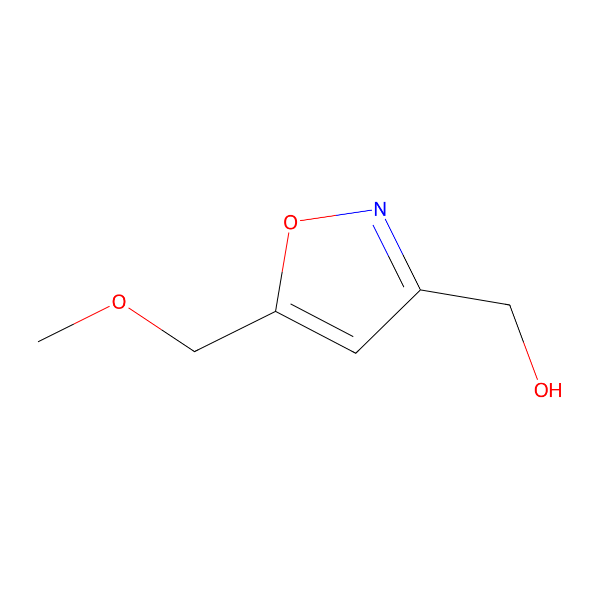 [5-(Methoxymethyl)-1,2-oxazol-3-yl]methanol molecular structure, CAS 167155-53-5