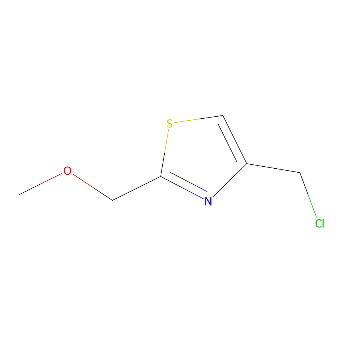 4-(Chloromethyl)-2-(methoxymethyl)-1,3-thiazole molecular structure, CAS 167155-54-6