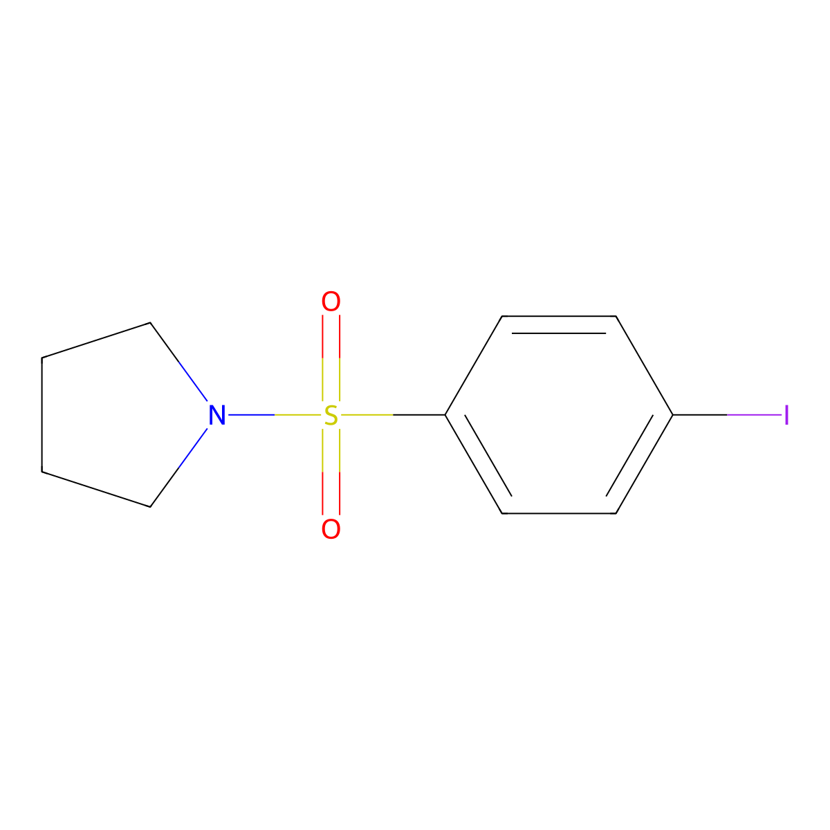 1-((4-Iodophenyl)sulfonyl)pyrrolidine molecular structure, CAS 167156-16-3