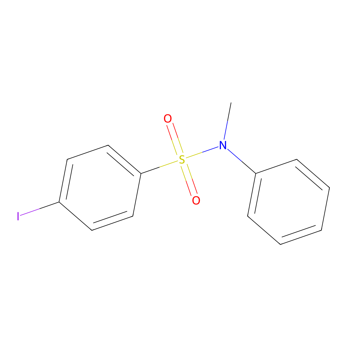 4-iodo-N-methyl-N-phenylbenzenesulfonamide molecular structure, CAS 167156-18-5