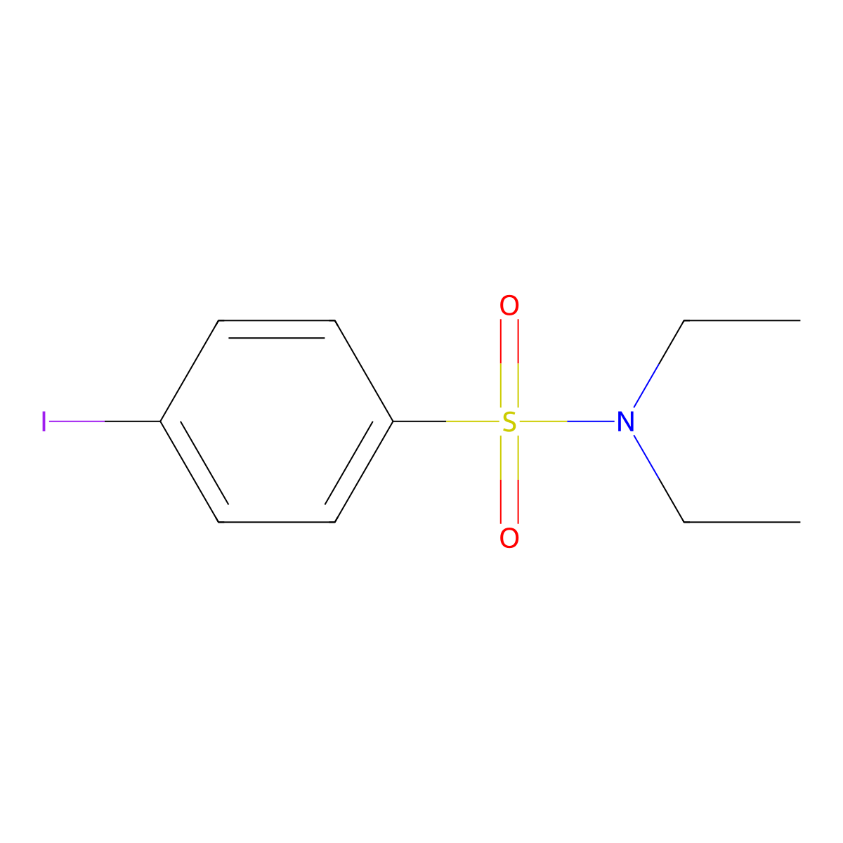 N,N-diethyl-4-iodobenzenesulfonamide molecular structure, CAS 167156-20-9