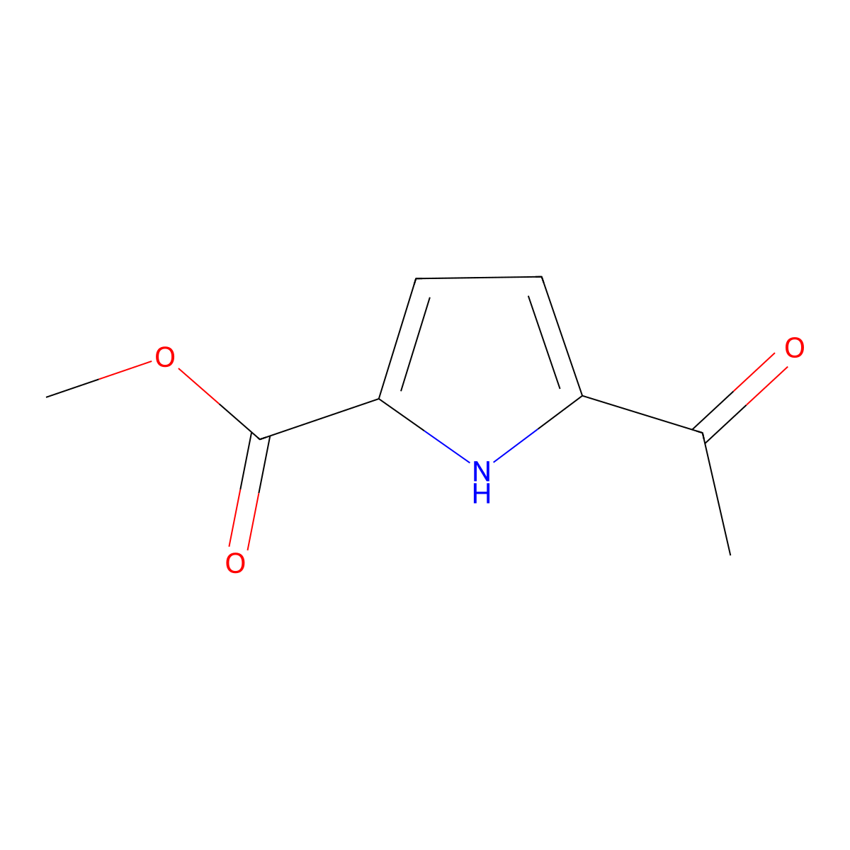methyl 5-acetyl-1H-pyrrole-2-carboxylate molecular structure, CAS 167167-28-4