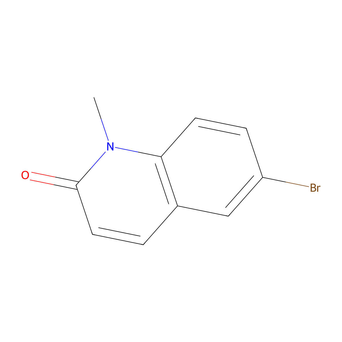 6-Bromo-1-methylquinolin-2(1H)-one molecular structure, CAS 16717-25-2