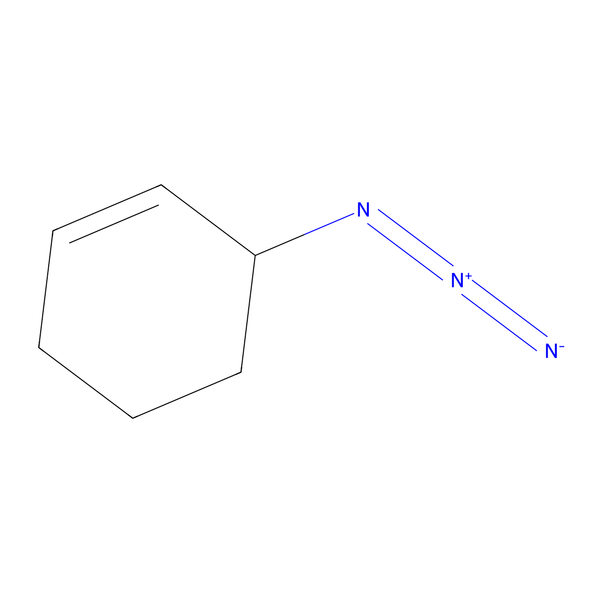2-Cyclohexen-1-yl-azide molecular structure, CAS 16717-84-3
