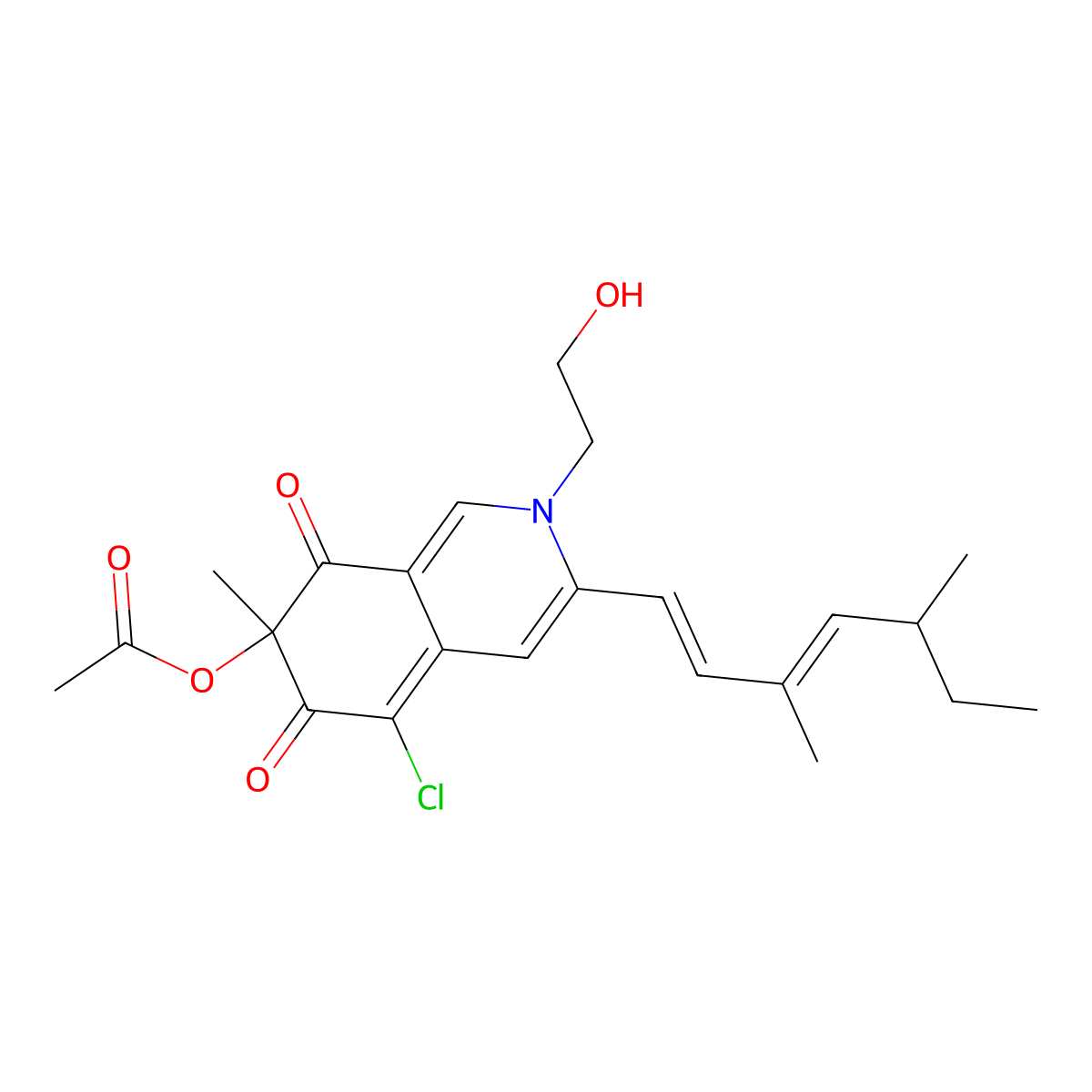 isochromophilone VI molecular structure, CAS 167173-91-3