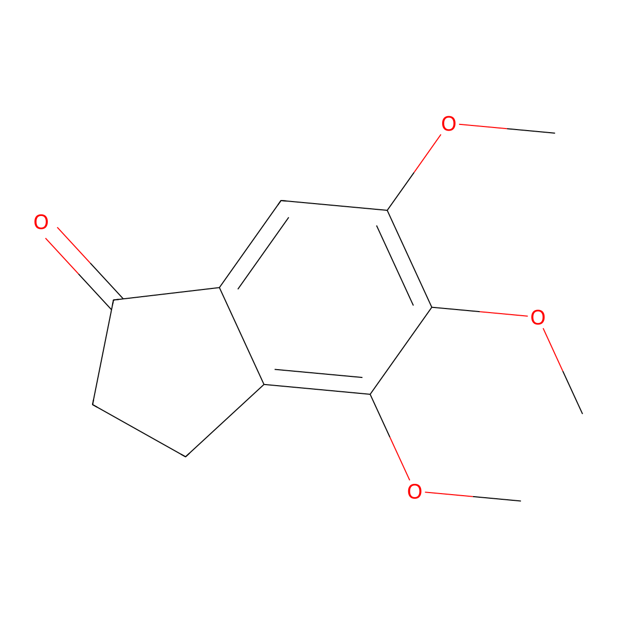 4,5,6-trimethoxy-2,3-dihydro-1H-inden-1-one molecular structure, CAS 16718-42-6