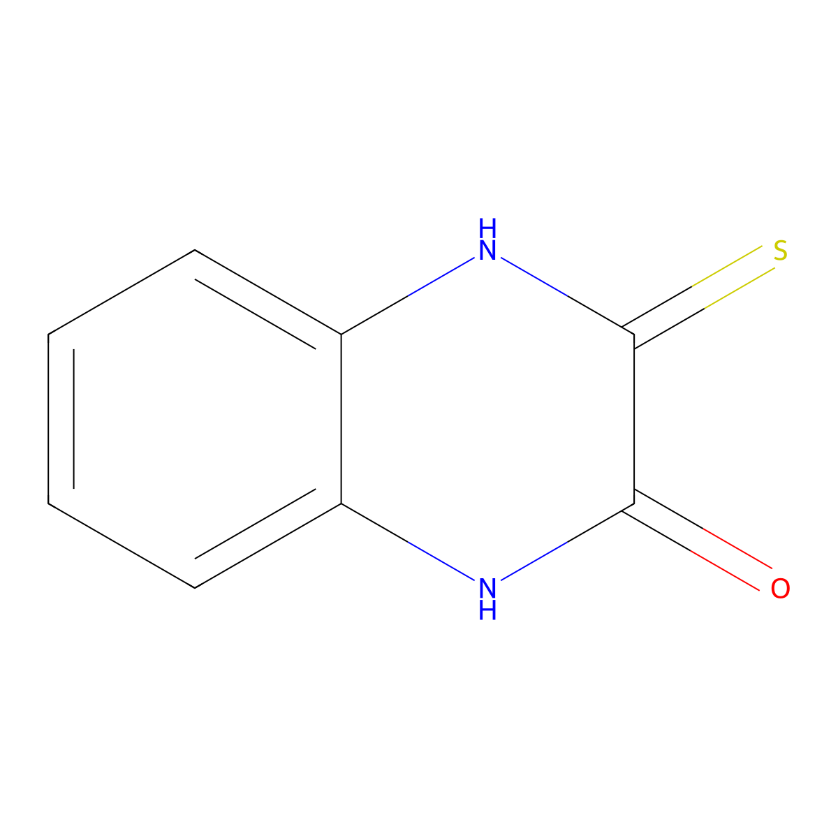 2(1H)-Quinoxalinone, 3,4-dihydro-3-thioxo- molecular structure, CAS 1672-27-1