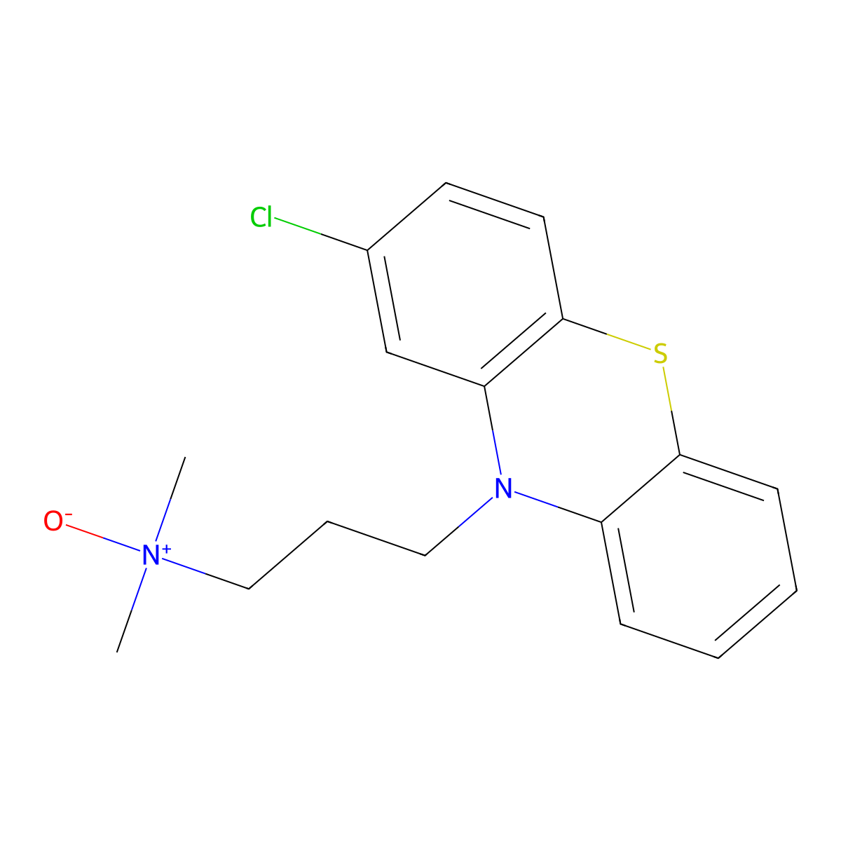 Chlorpromazine N-oxide molecular structure, CAS 1672-76-0
