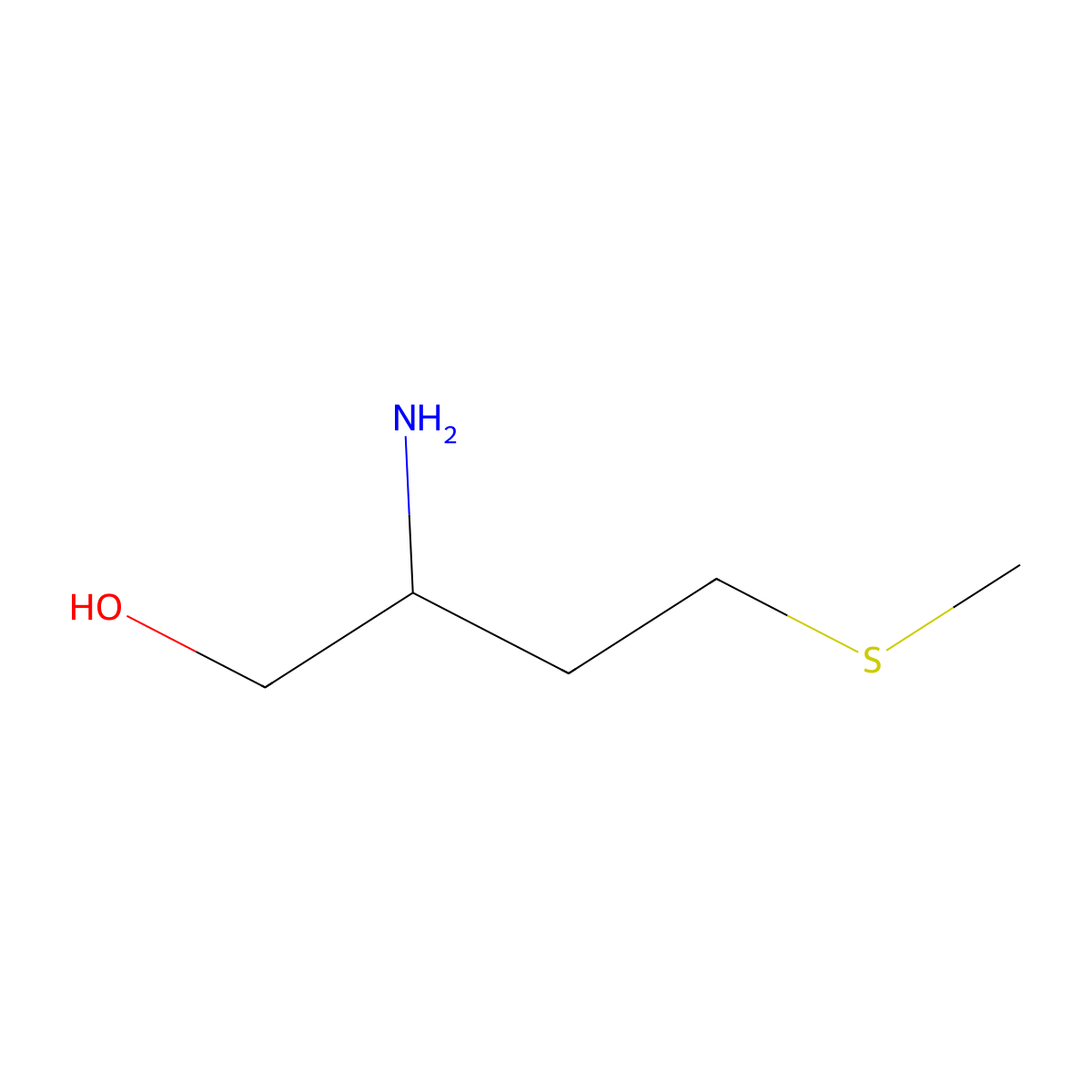 Methioninol, (+-)- molecular structure, CAS 16720-80-2