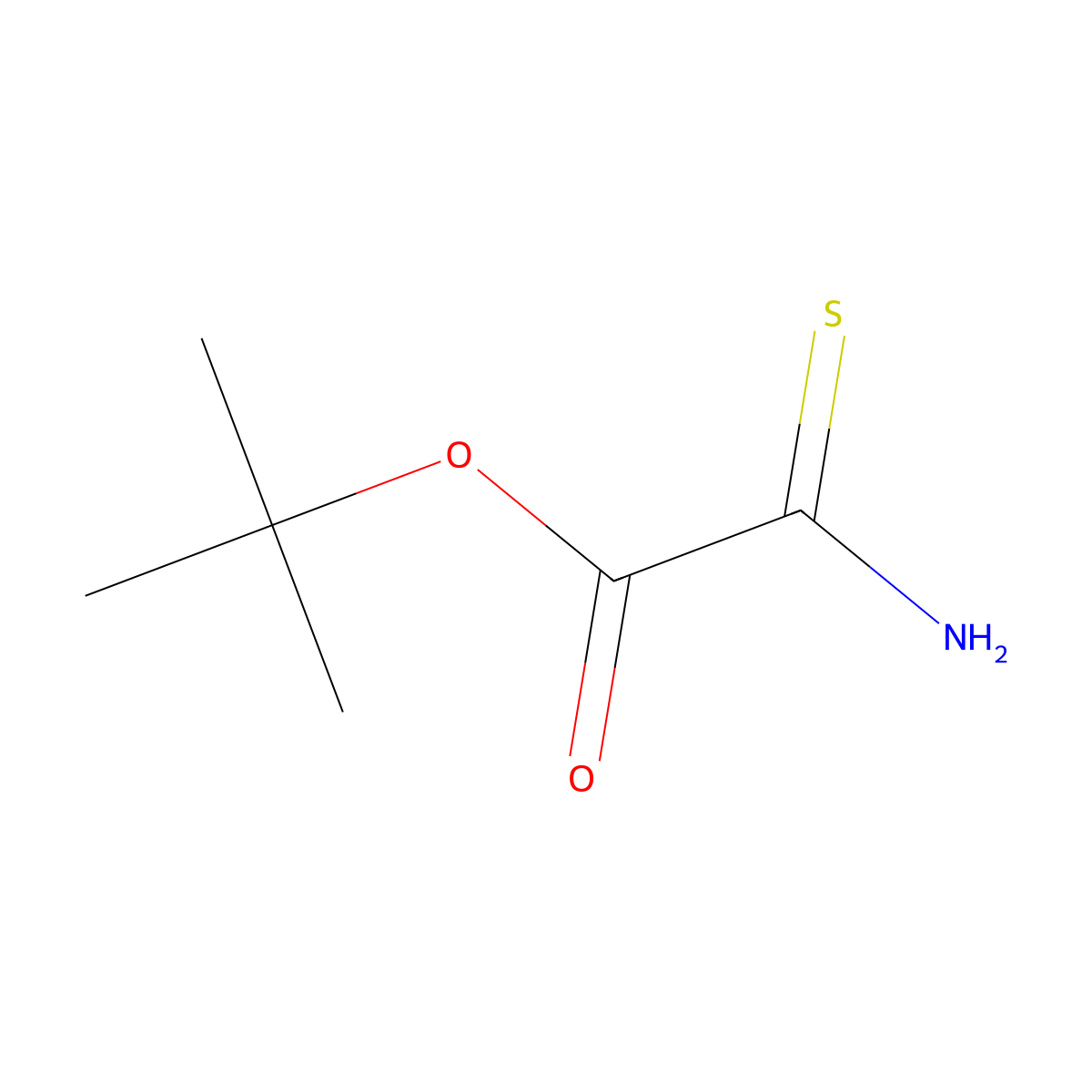 Tert-butyl carbamothioylformate molecular structure, CAS 16721-41-8