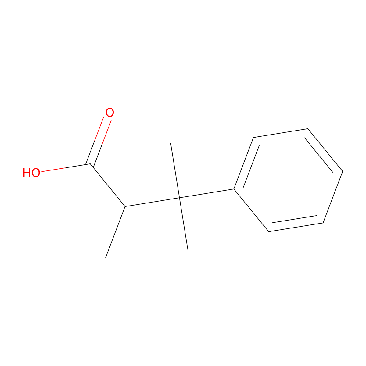 2,3-Dimethyl-3-phenylbutanoic acid molecular structure, CAS 167212-33-1