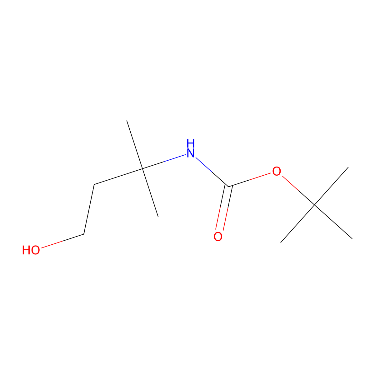 tert-Butyl (4-hydroxy-2-methylbutan-2-yl)carbamate molecular structure, CAS 167216-22-0