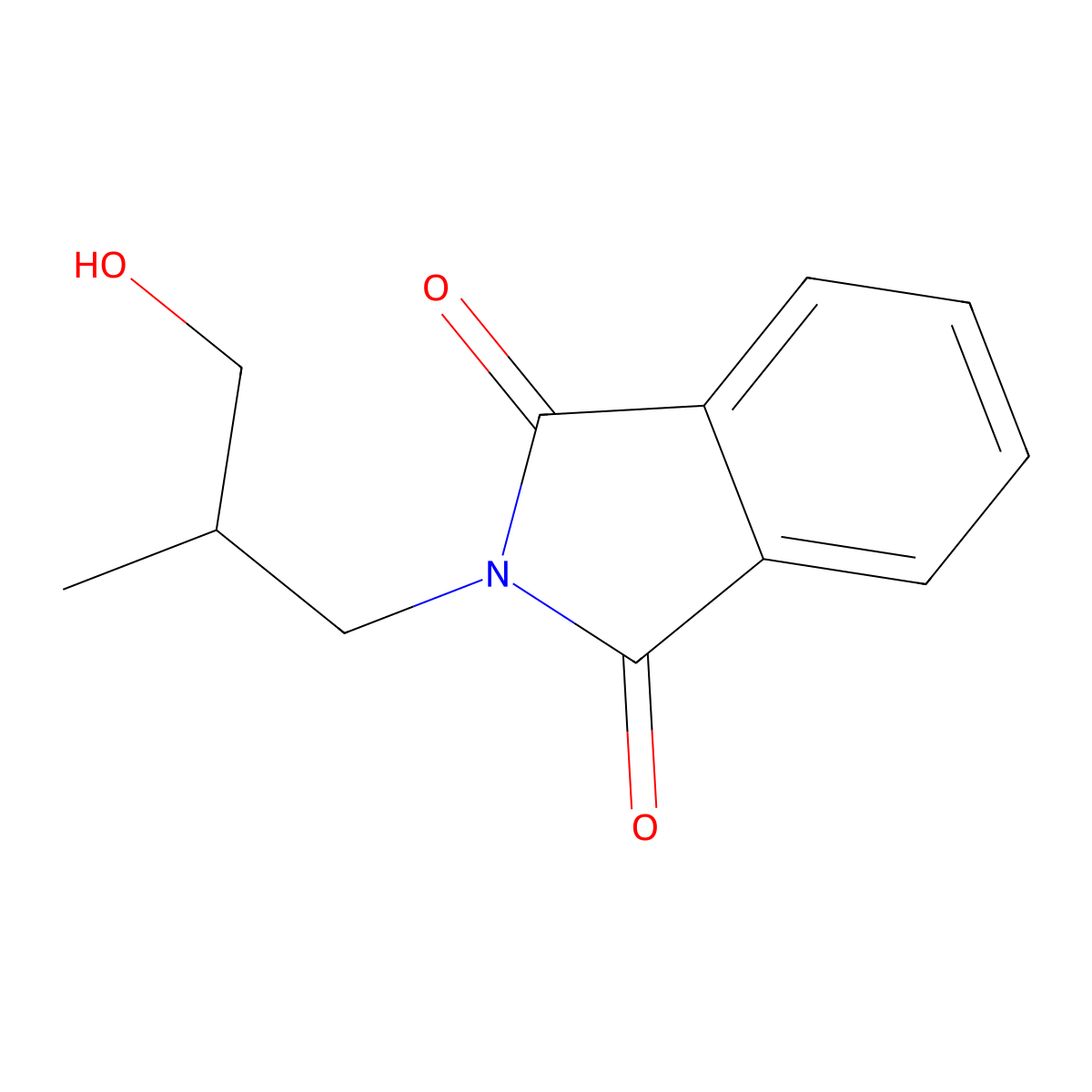 2-(3-Hydroxy-2-methylpropyl)-1H-isoindole-1,3(2H)-dione molecular structure, CAS 167216-26-4