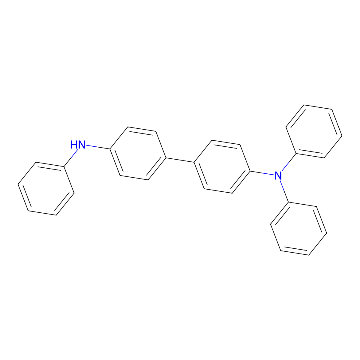 N4,N4,N4'-Triphenyl-[1,1'-biphenyl]-4,4'-diamine molecular structure, CAS 167218-30-6