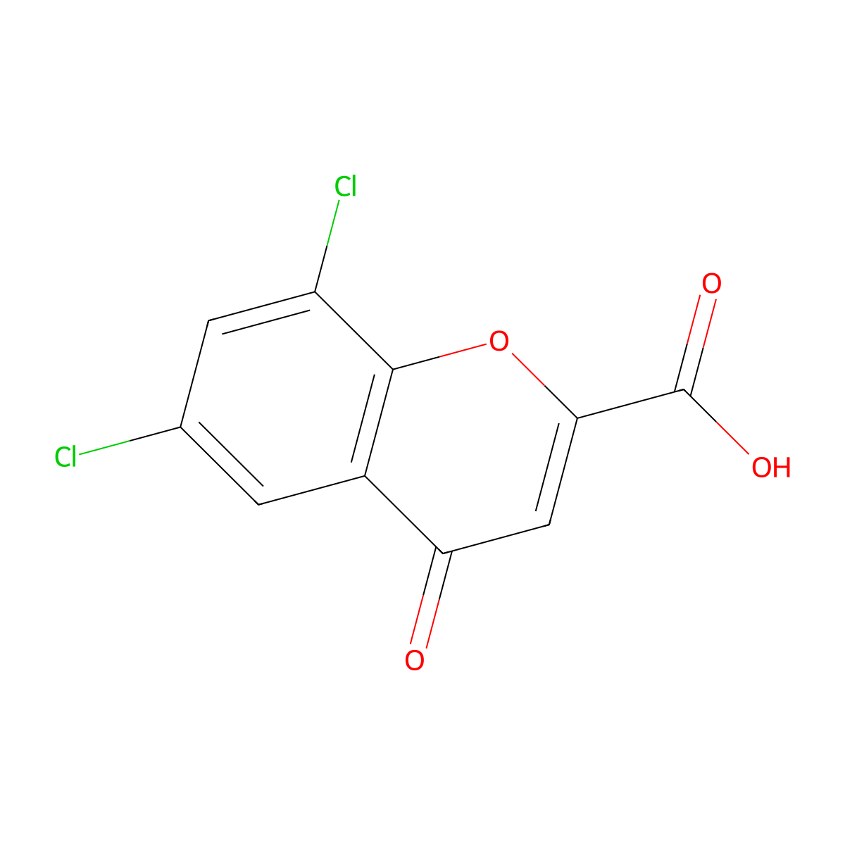 6,8-Dichlorochromone-2-carboxylic acid molecular structure, CAS 16722-38-6