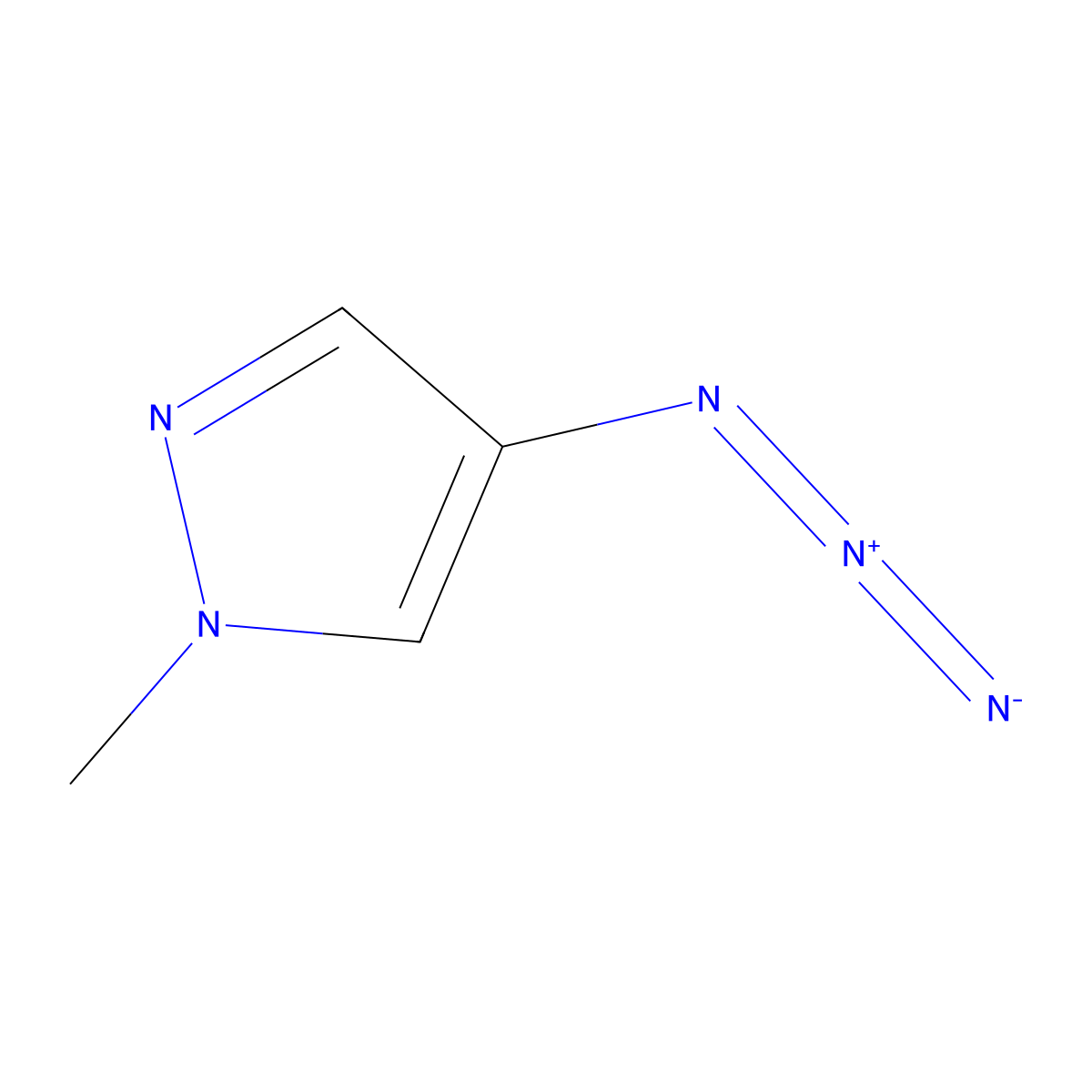 4-azido-1-methyl-1H-pyrazole molecular structure, CAS 167226-48-4