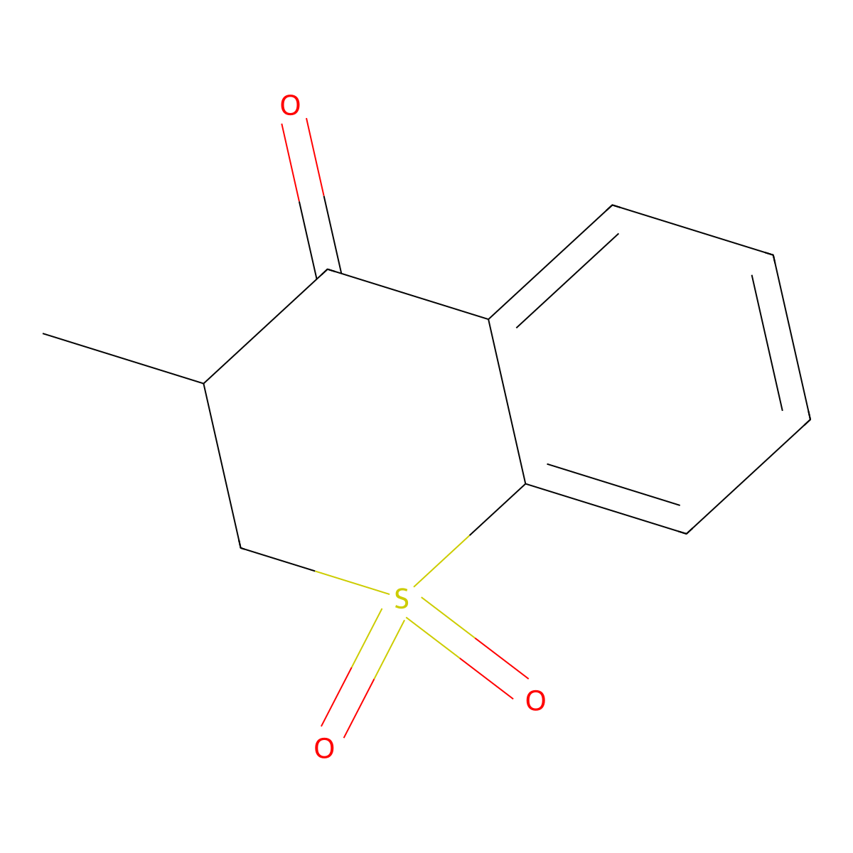 4H-1-Benzothiopyran-4-one, 2,3-dihydro-3-methyl-, 1,1-dioxide molecular structure, CAS 16723-50-5