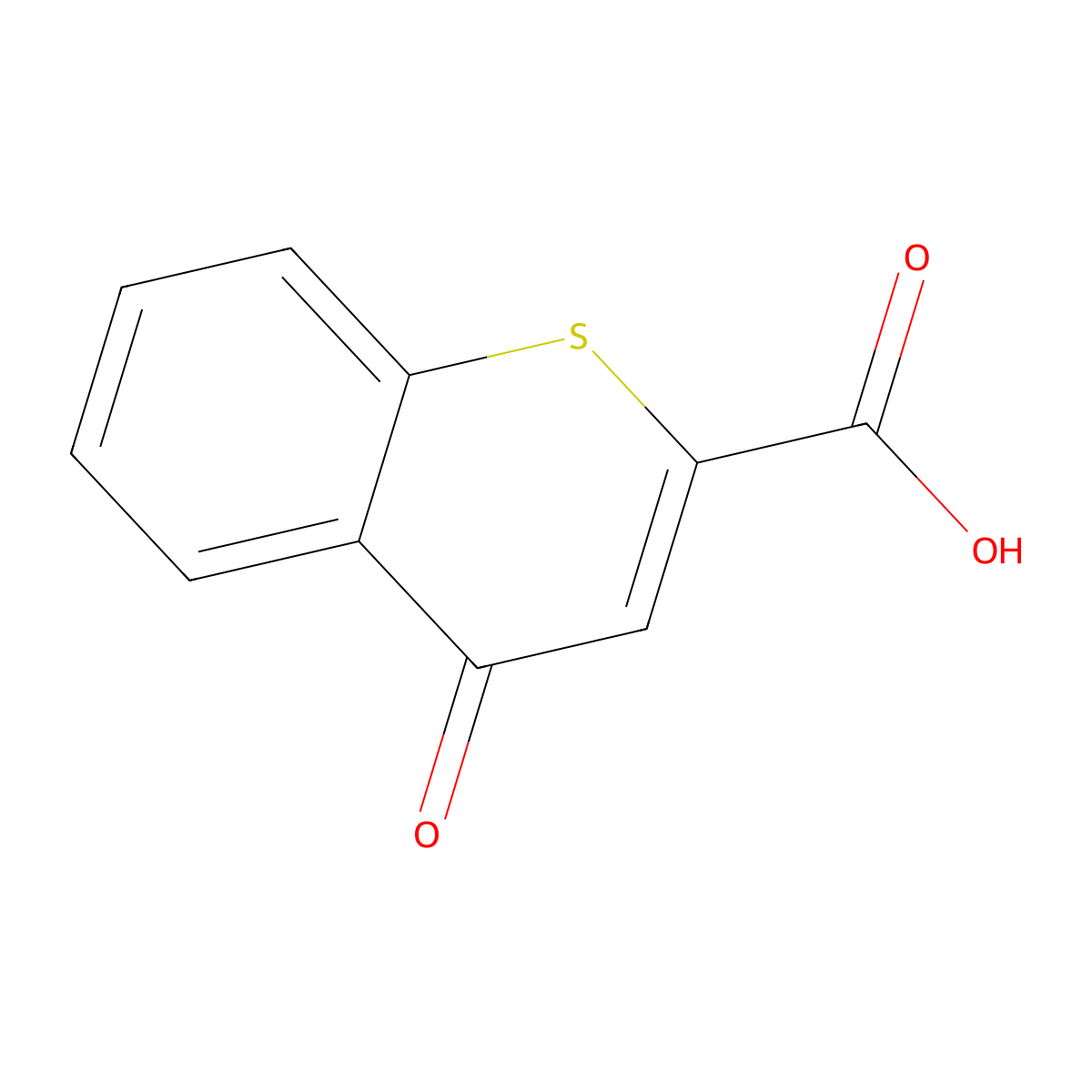 4-oxo-4H-thiochromene-2-carboxylic acid molecular structure, CAS 16723-71-0